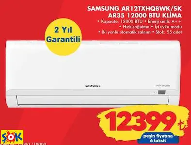 SAMSUNG AR12TXHQBWK/SK AR35 12000 BTU KLİMA